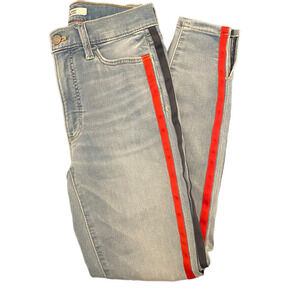 Tommy jeans women denim leggings blue and red stripe 26